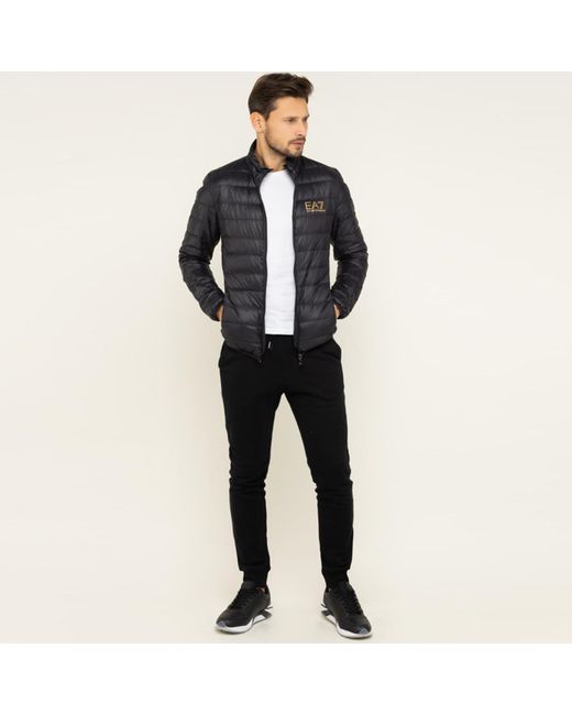 EA7 Blue Zipped Padded Jacket for men