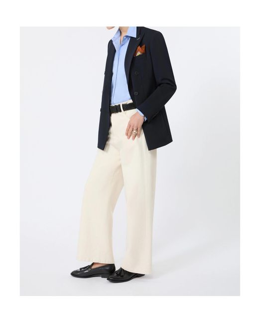 Max Mara Blue Long-Sleeved Suit Jacket