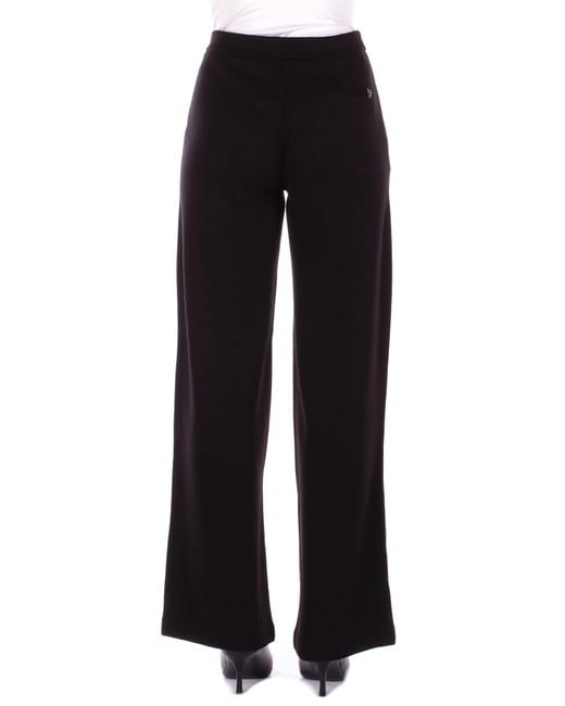 Dondup Black Wide-Leg Trousers