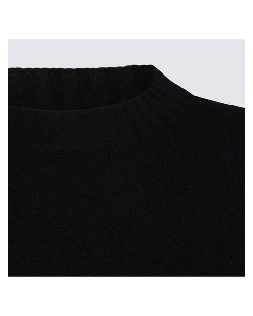 Fabiana Filippi Black Ribbed Hem Knitted Sweater