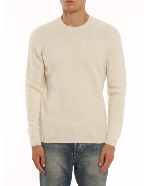 Drumohr Natural Crew Neck Knit Sweater for men