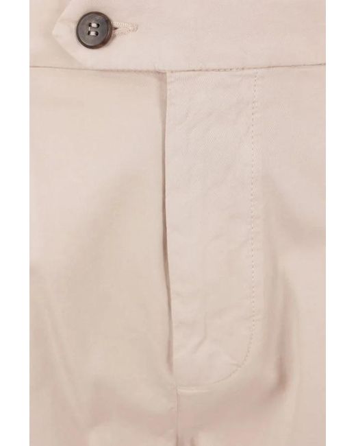 Eleventy Natural Pleated Regular-Fit Pants for men