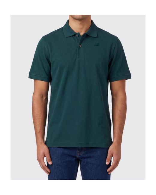K-Way Blue Amedee Stretch Pique Polo Shirt for men
