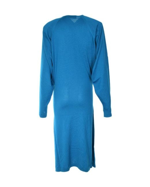 The Attico Blue Long Sleeved Dress