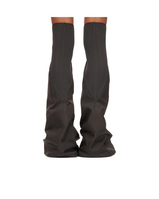 Rick Owens Black Foldable Design Boots