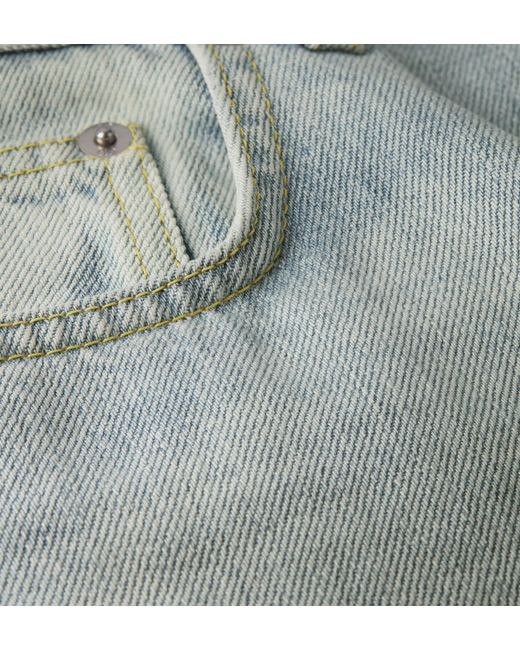 Dior Gray Cuffed Regular-Fit Jeans