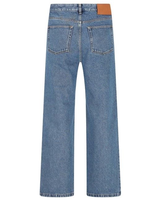 Loewe Blue Logo Patch Jeans for men