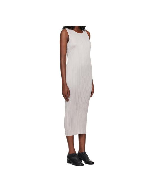 Pleats Please Issey Miyake Multicolor New Colorful Basics Midi Dress