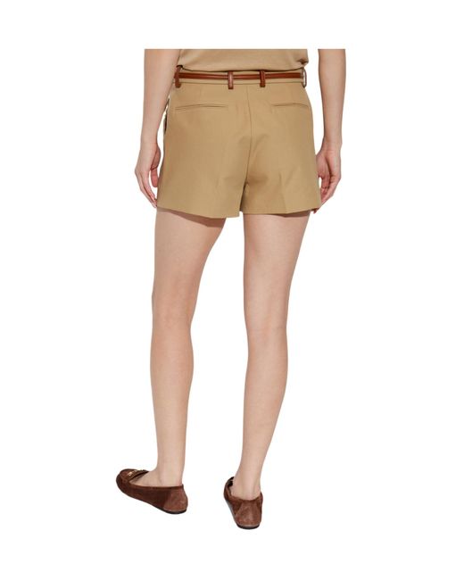 Gucci Natural Horsebit Detailed Shorts