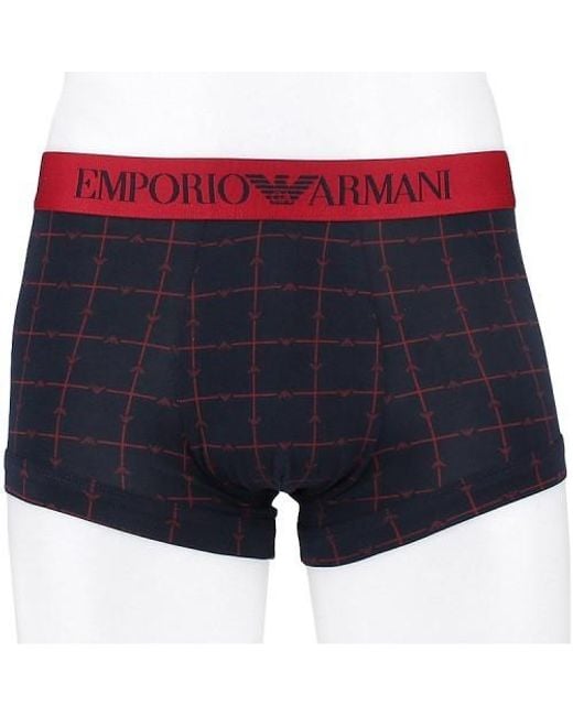 Emporio Armani Blue Logo-Waistband Boxer Briefs for men