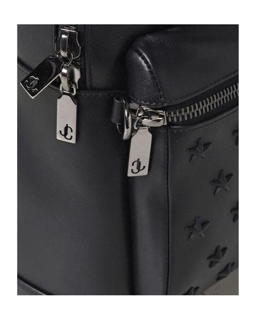 Jimmy Choo Black Zippered Backpack for men