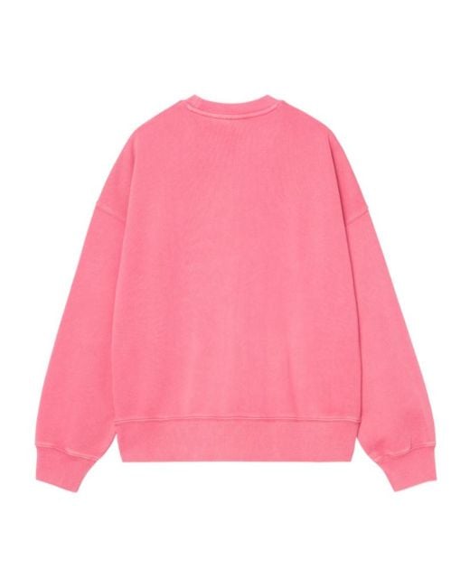 Carhartt Pink Benton Logo-Embroidered Sweatshirt for men