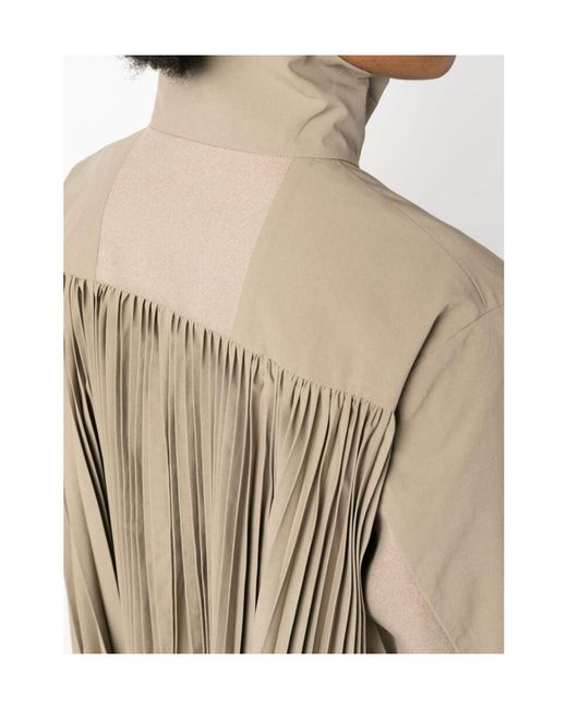 Sacai Natural Pleated Panelled Jacket