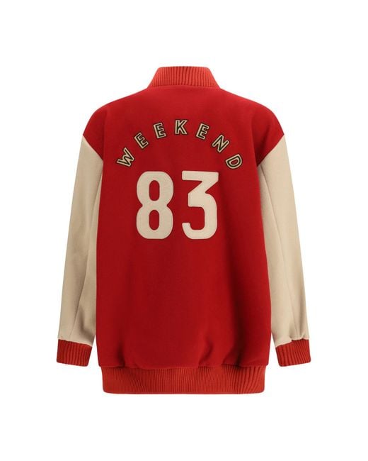 Weekend by Maxmara Red Ellisse Bomber Jacket