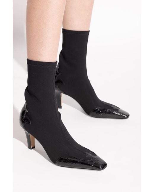 Paris Texas Black 75Mm Belle Western Ankle Boots