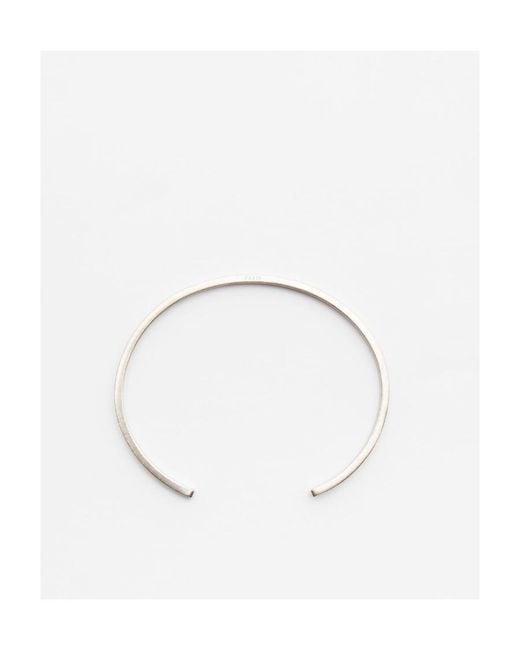Maison Margiela White Logo Engraved Bracelet for men