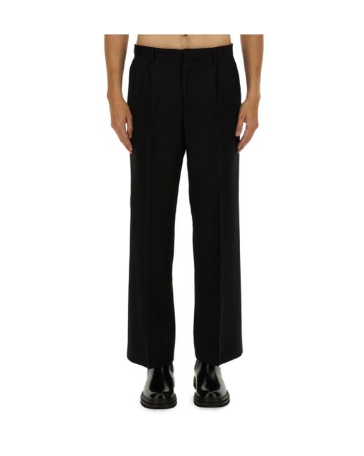 sunflower Black Pleated Wide Leg Pants for men