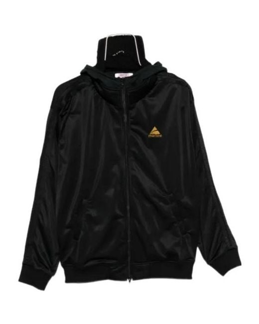 Martine Rose Black Logo Printed Zip-Up Track Jacket for men