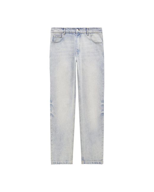 Courreges Gray Courrèges Logo Embroidered Straight Leg Jeans for men