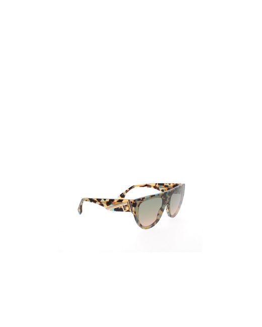 Fendi White Eyewear Round Frame Sunglasses for men