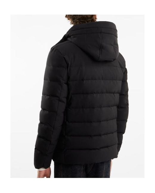 Fay Black Hooded Puffer Jacket for men