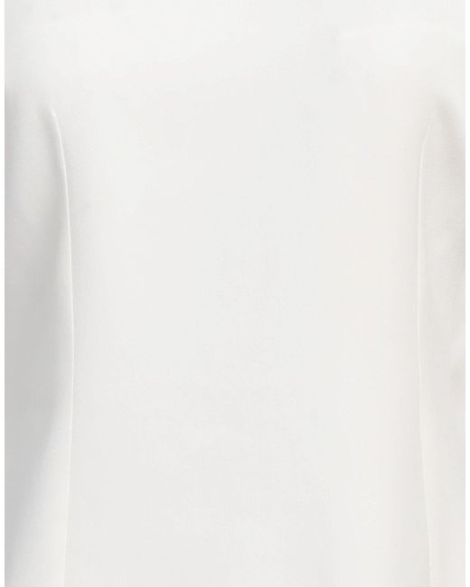 Dolce & Gabbana White Solid-Color Short-Sleeve Top