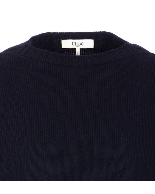Chloé Blue Chlo Crewneck Knitted Jumper