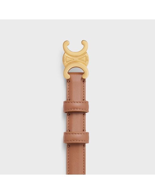 Céline White Small 18Mm Triomphe Belt