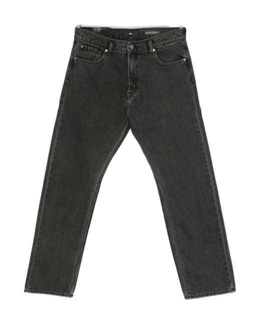 7 For All Mankind Gray Modern Straight Jeans for men