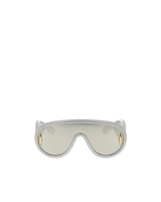 Loewe White Shield Frame Sunglasses