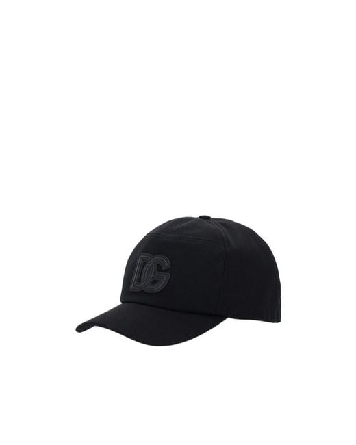 Dolce & Gabbana Black Logo Patch Baseball Cap for men