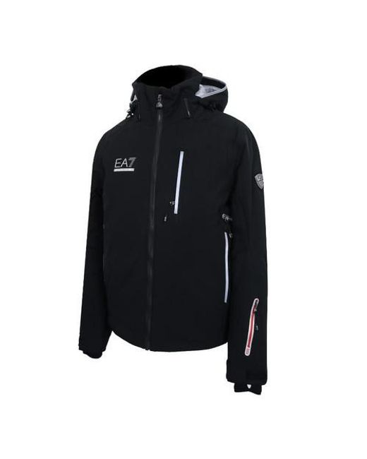 EA7 Black Logo Details Casual Jacket for men