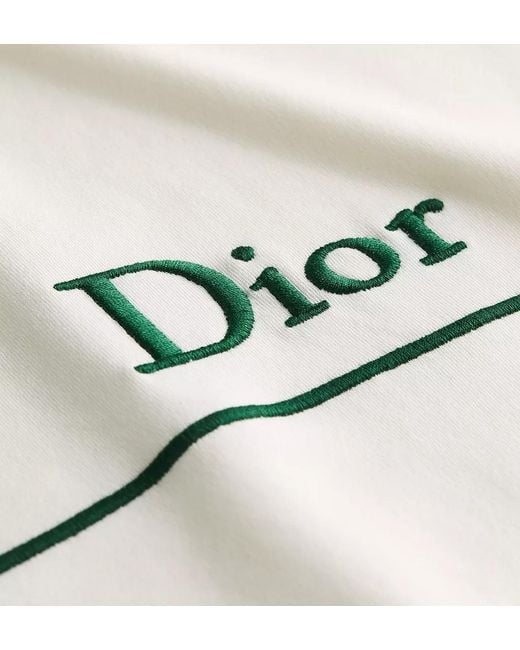 Dior White Oversized Embroidered Book Cover T-Shirt