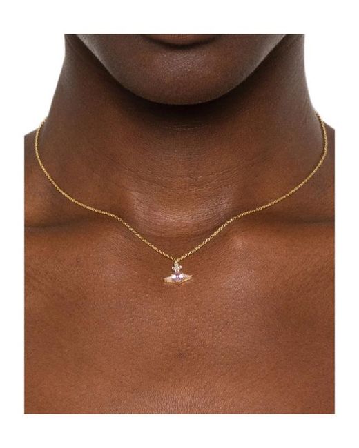Vivienne Westwood White Ofelia Crystal-Embellished Necklace