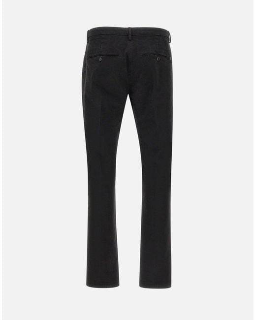 Dondup Black Gaubert Slim Fit Pants for men