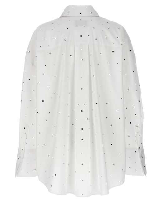 GIUSEPPE DI MORABITO White Long Sleeved Embellished Shirt