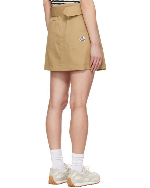 Moncler Natural Gabardine Mini Skirt