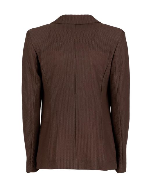 Seventy Brown Single-Breasted Tailored Blazer