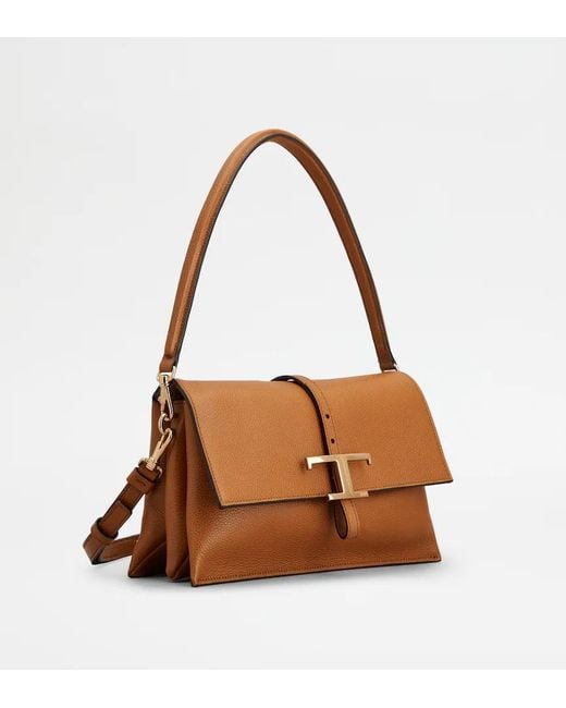 Tod's Brown Flap Shoulder Bag