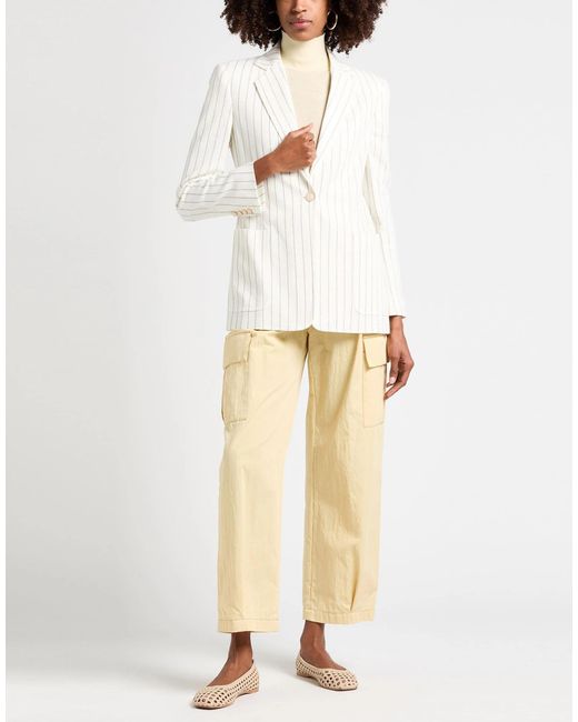 Max Mara White Single-Breasted Blazer