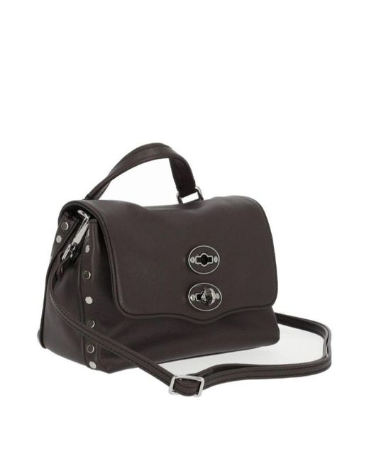 Zanellato Black Twist Hook Postina Saeta Baby Tote Bag
