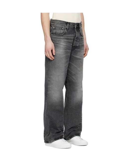 sunflower Gray Wide Twist Jeans for men
