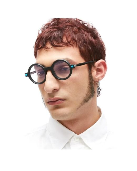 Kuboraum Multicolor P1 Round-Frame Glasses for men