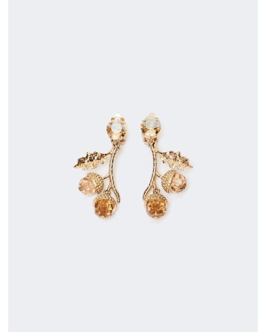 Weekend by Maxmara White Wkaonde Drop Earrings And Charm Necklace