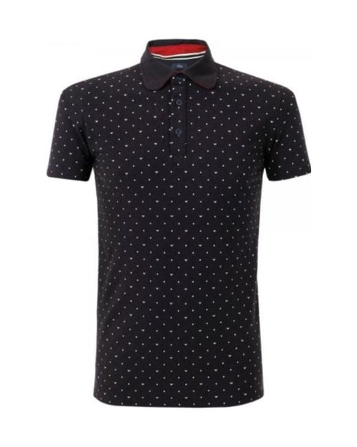 Armani Jeans Black Logo Details Polo Shirt for men
