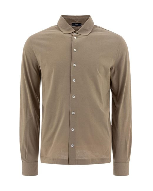 Herno Brown Casual Shirts for men