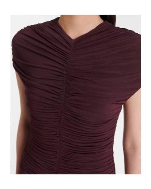 TOVE Purple Avita Ruched Jersey Maxi Dress
