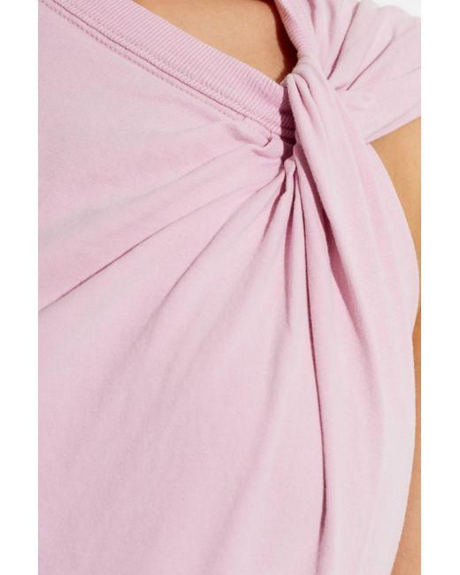 Isabel Marant Pink Knot Sleeveless Blouse