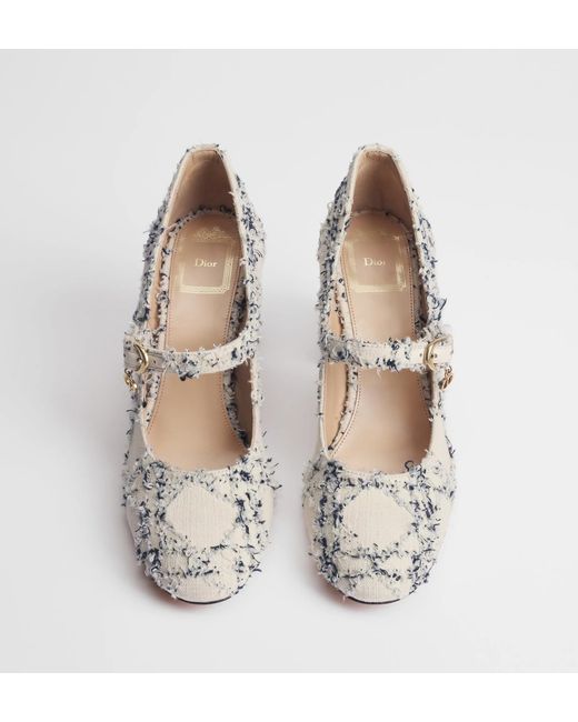 Dior White Round-Toe High Heels