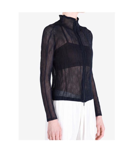 Issey Miyake Blue Long-Sleeve Jacket